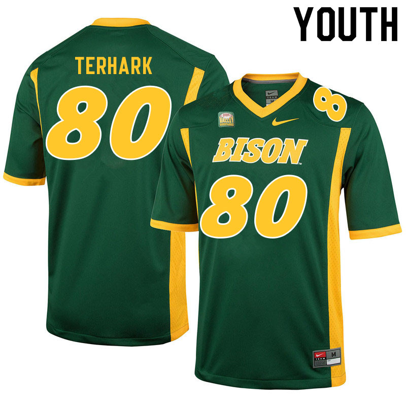 Youth #80 Tyler Terhark North Dakota State Bison College Football Jerseys Sale-Green - Click Image to Close